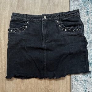 Brooklyn karma black denim skirt